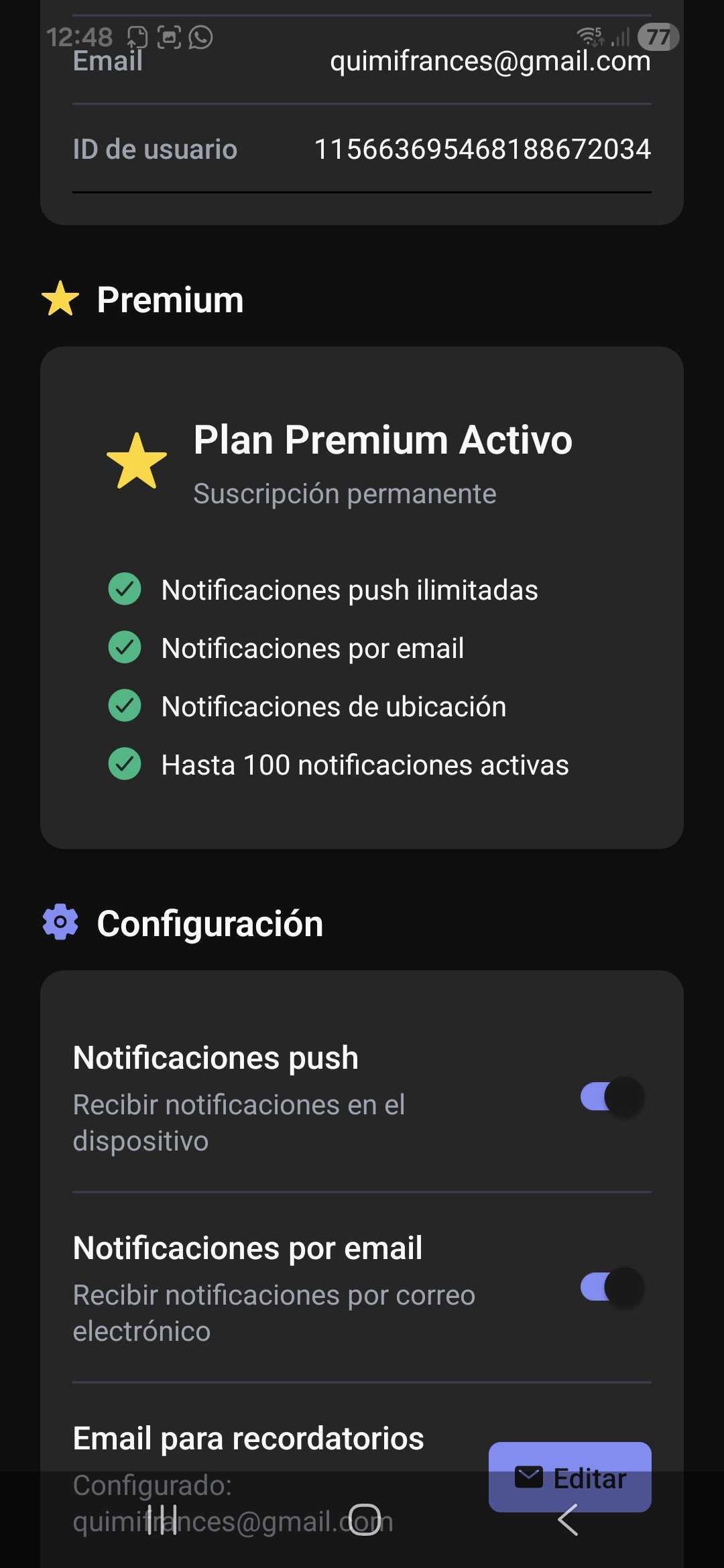 Push & Email Notifications